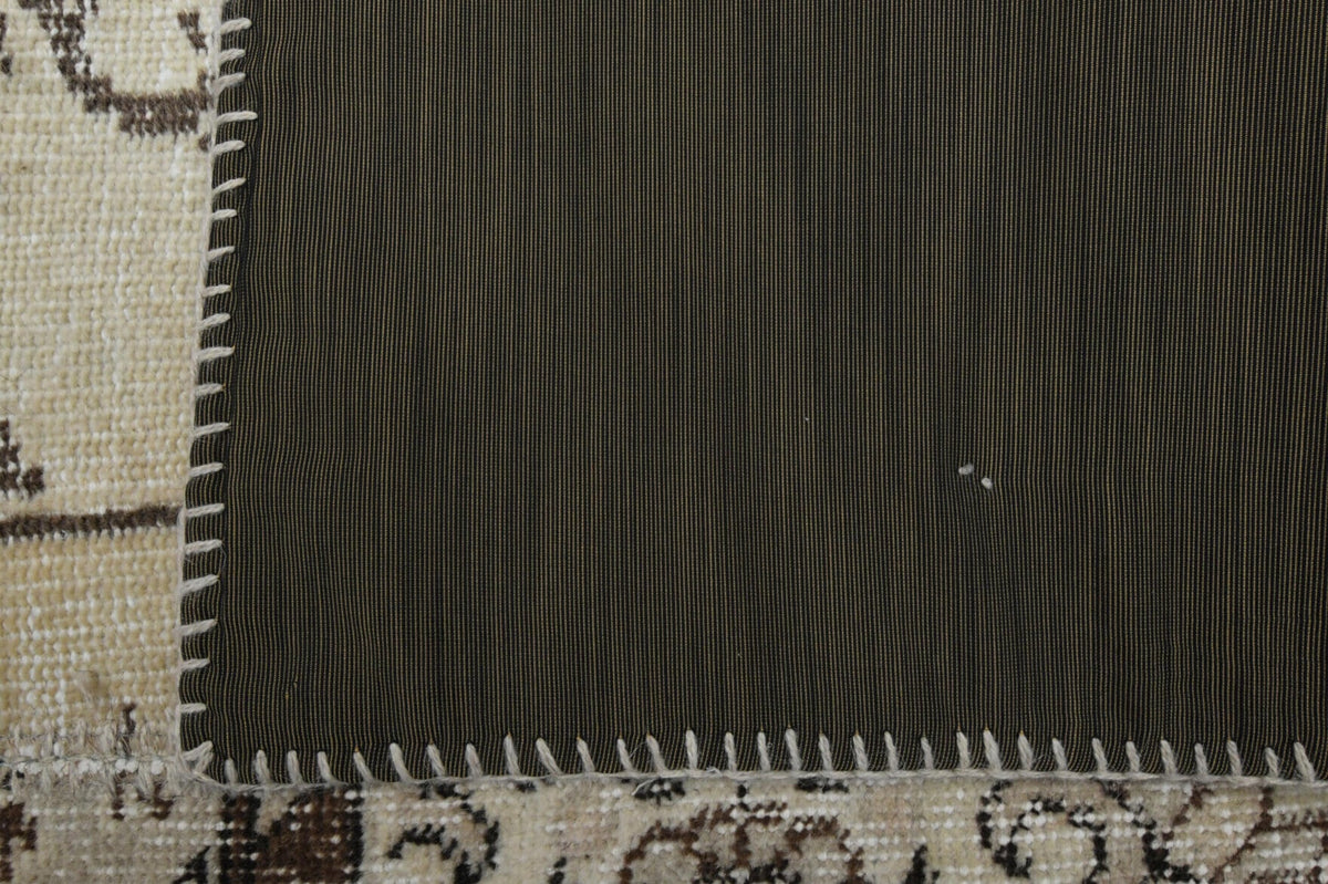 El yapımı vintage halı 203x300 cm oryantal desenli yün - farklı açıdan görünüm