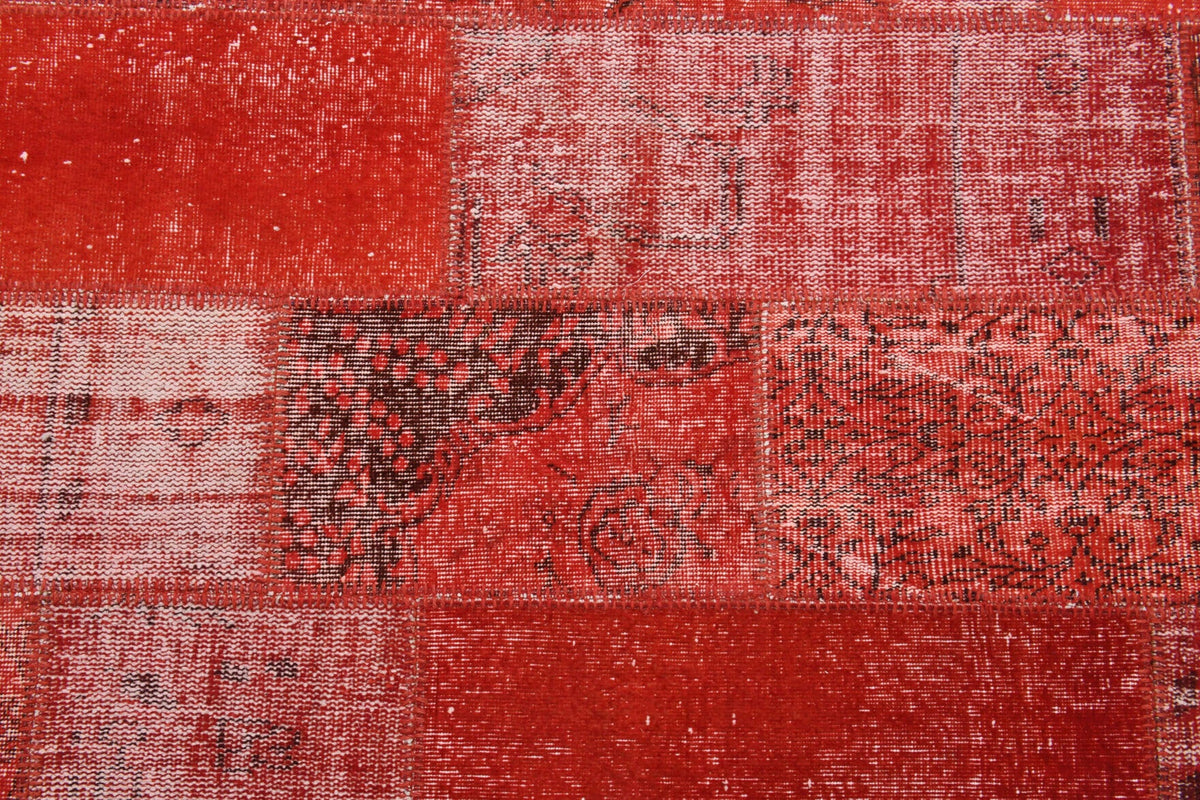 El yapımı vintage halı 170x244 cm düz desenli yün - mekan görünümü