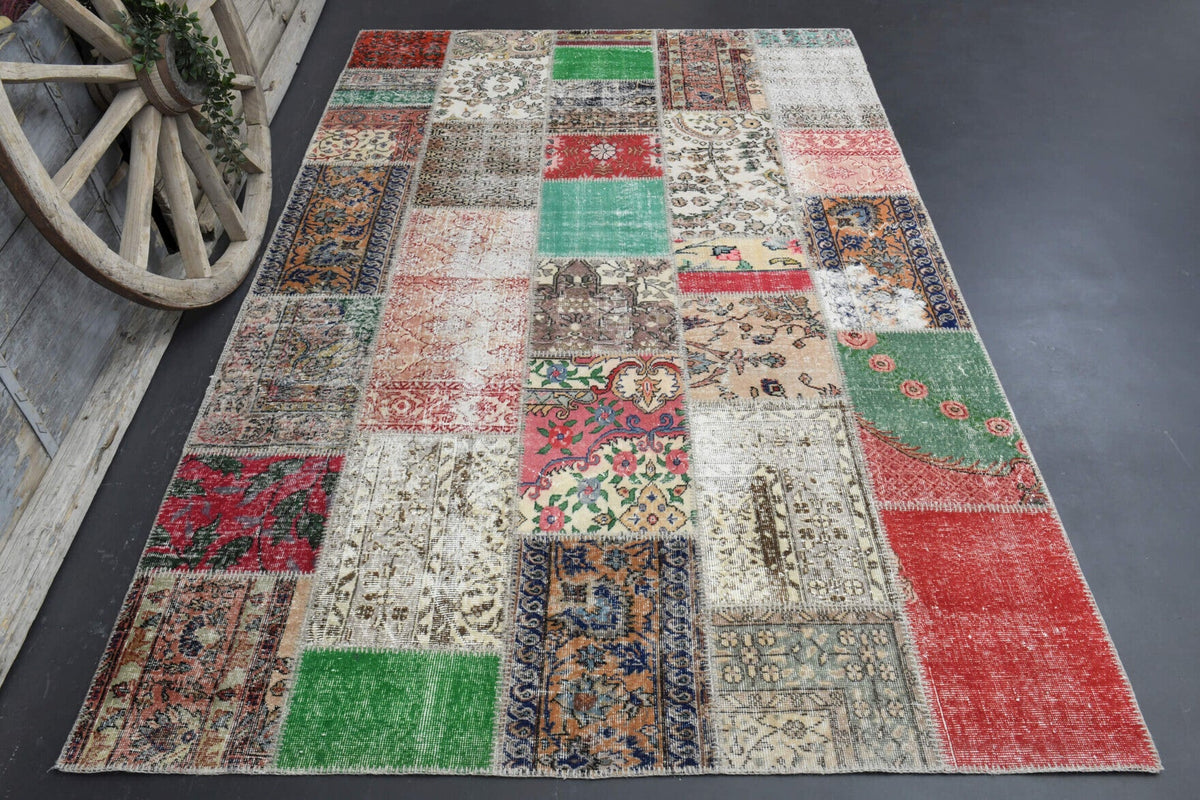 Pachwork Vintage Area Rug from 1980&prime;s