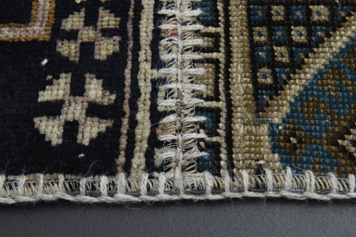 Handmade Vintage Brownish Patchwork Area Rug