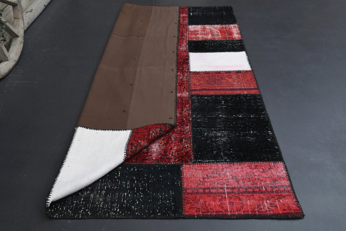 El yapımı vintage halı 170x254 cm oryantal desenli yün
