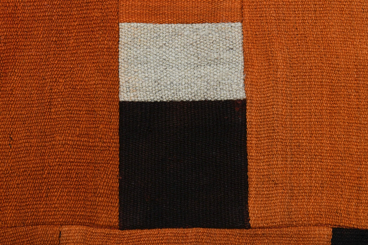 El yapımı vintage halı 201x226 cm oryantal desenli yün - farklı açıdan görünüm