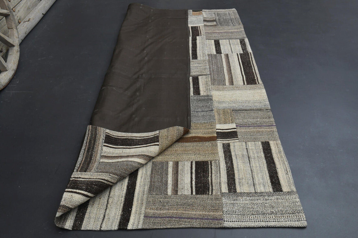 El yapımı vintage halı 185x259 cm oryantal desenli yün