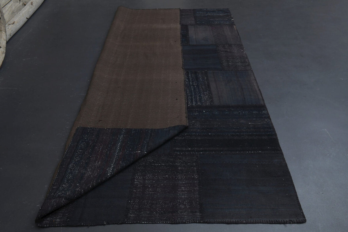 El yapımı vintage halı 201x295 cm oryantal desenli yün