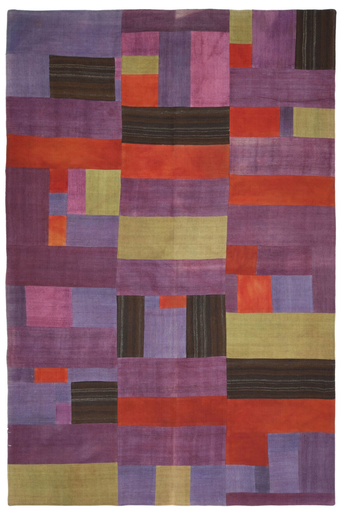 Violet - Handmade Vintage Area Kilim Pathcwork Rug