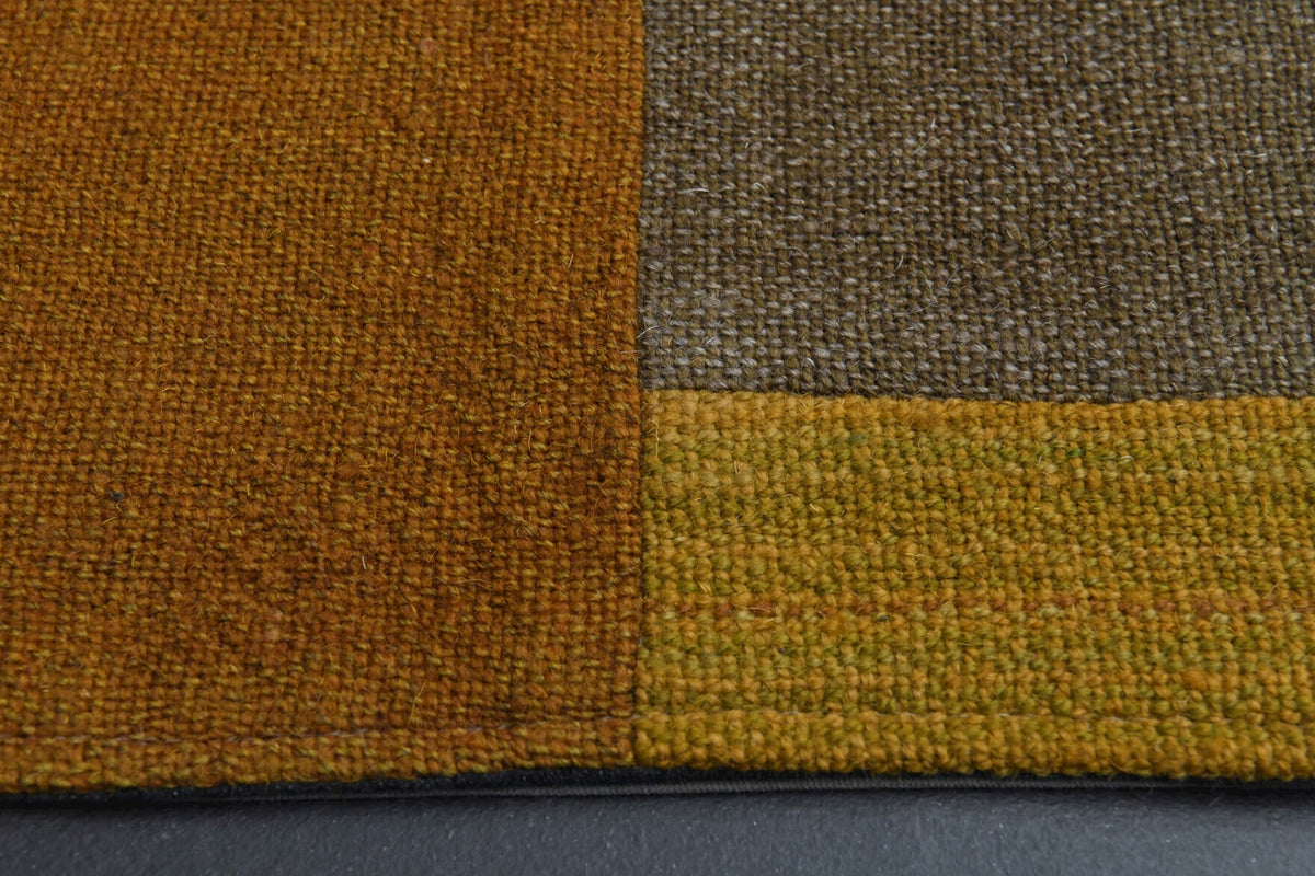 Muted Yellow - Mid Century Vintage Kilim Patchwork Rug