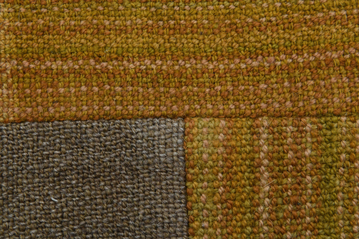 Muted Yellow - Mid Century Vintage Kilim Patchwork Rug