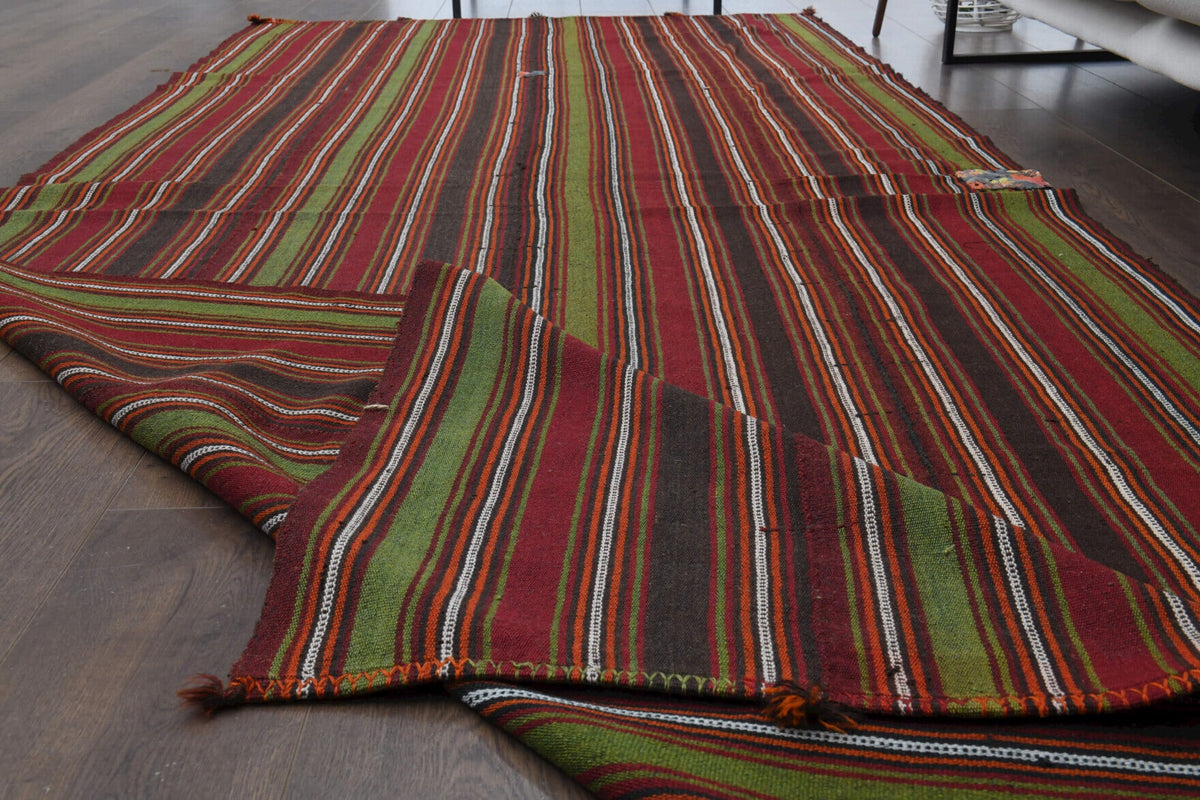 El yapımı vintage yolluk 140x351 cm oryantal desenli yün - desen detayı