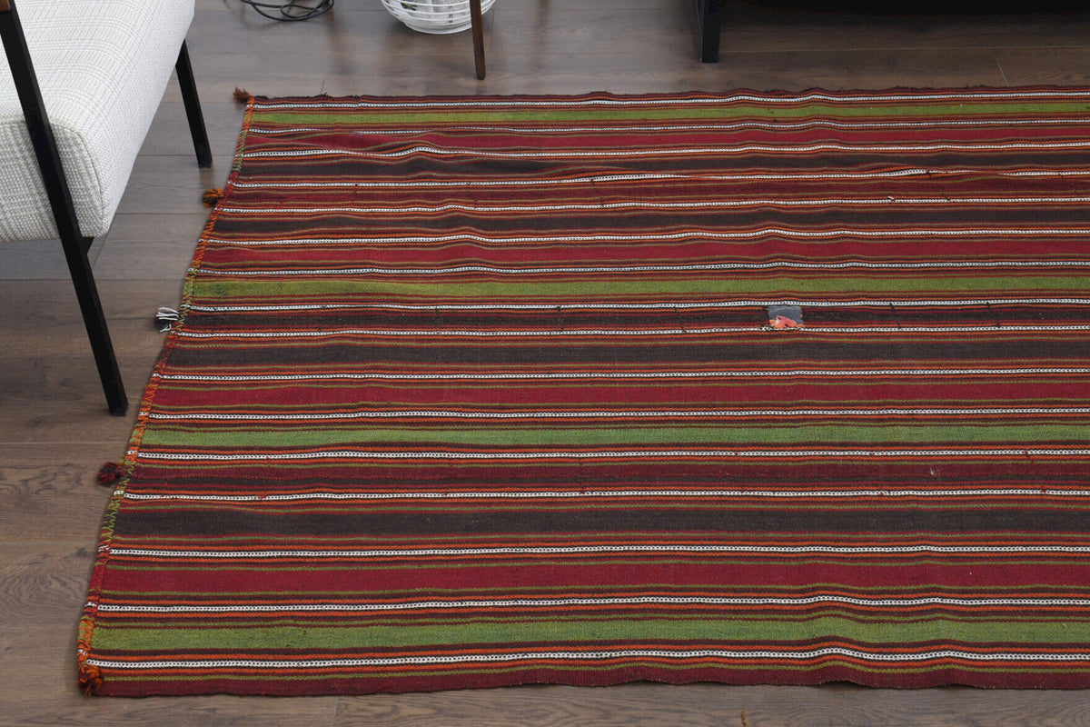 El yapımı vintage yolluk 140x351 cm oryantal desenli yün - mekan görünümü