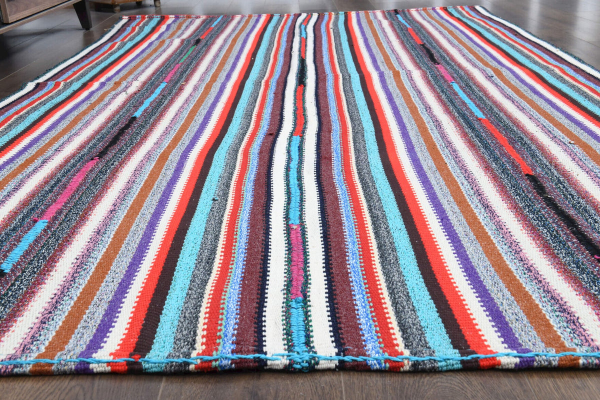 Handmade Vintage Area Kilim Rug