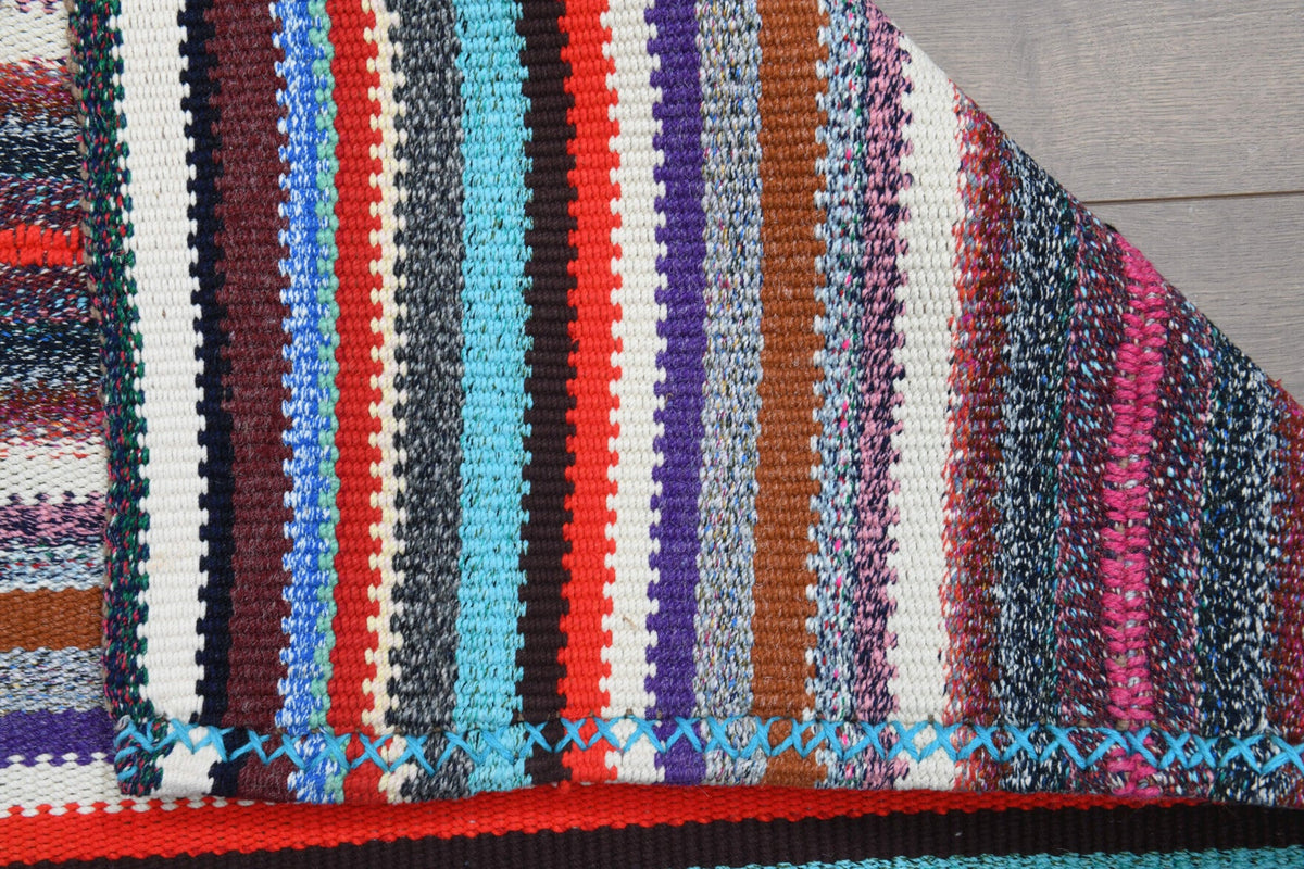 Handmade Vintage Area Kilim Rug