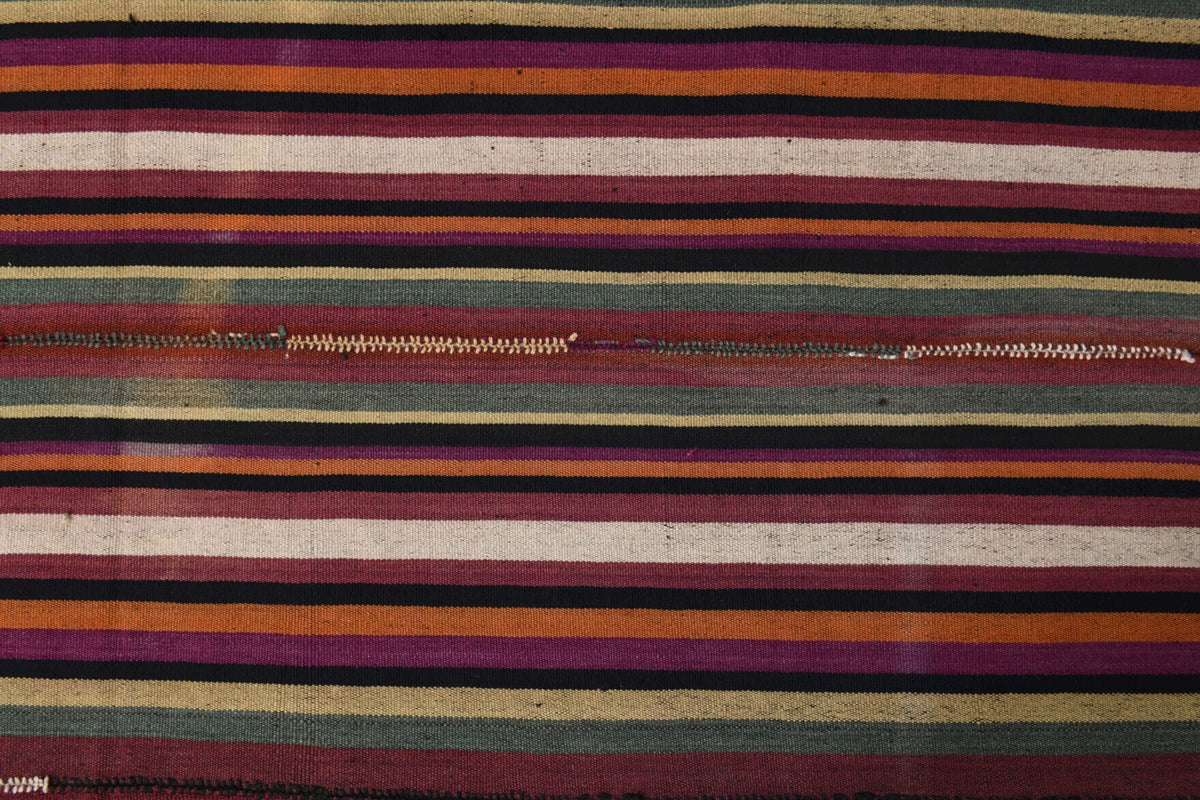 Flatweave Striped Vintage Rug