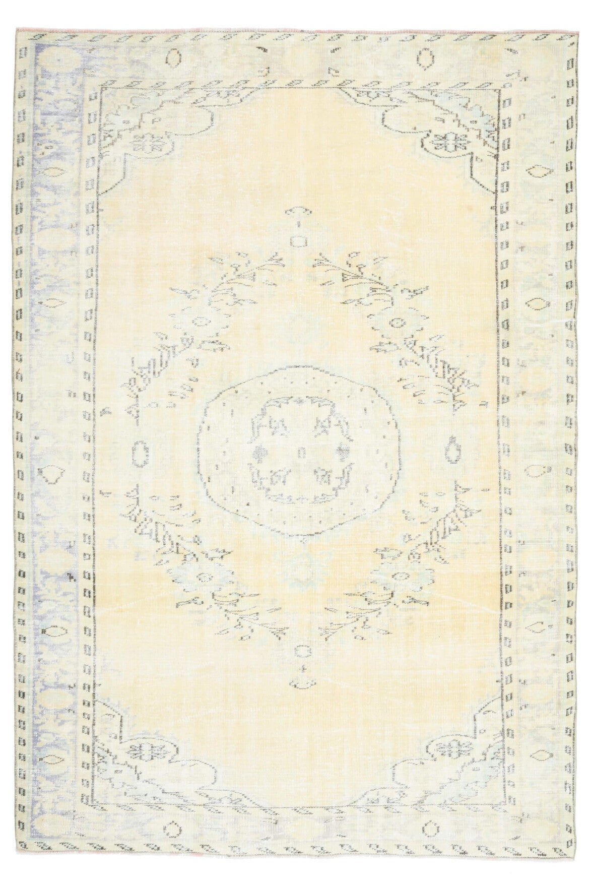 Muted Vintage Area Anatolian Rug