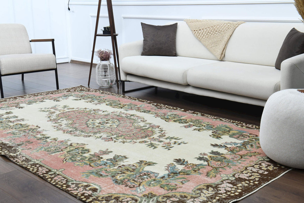 Handmade Vintage Area Anatolian Rug