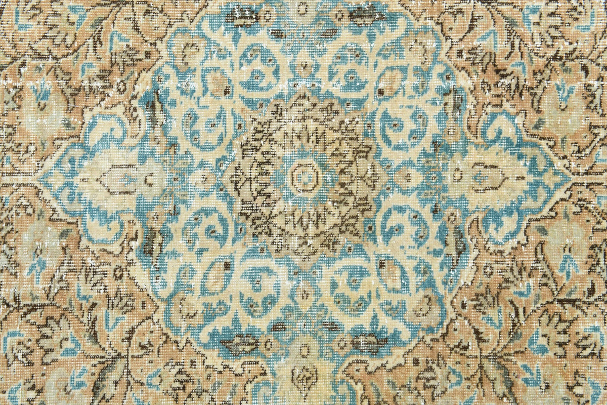 El yapımı vintage halı 157x264 cm oryantal desenli yün - desen detayı