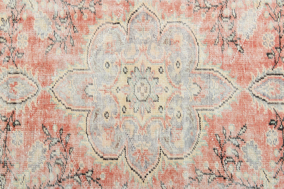 El yapımı vintage halı 183x305 cm oryantal desenli yün - desen detayı