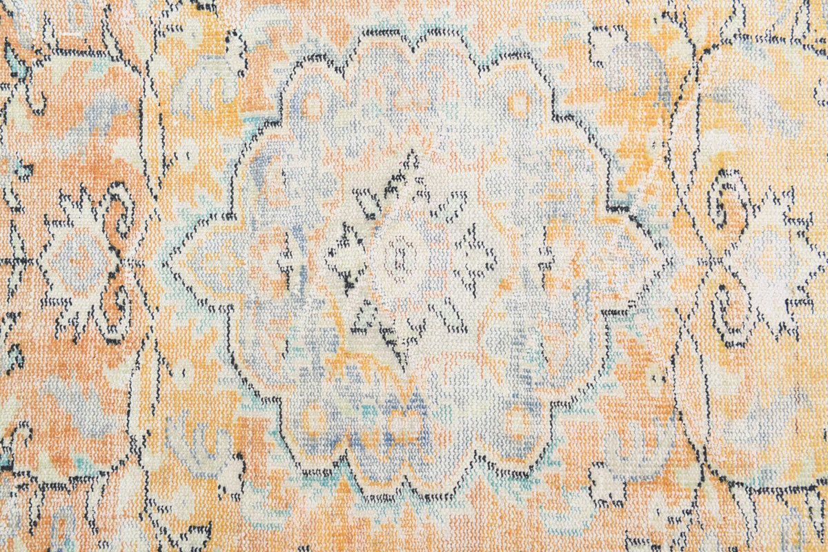 El yapımı vintage halı 152x274 cm oryantal desenli yün - desen detayı
