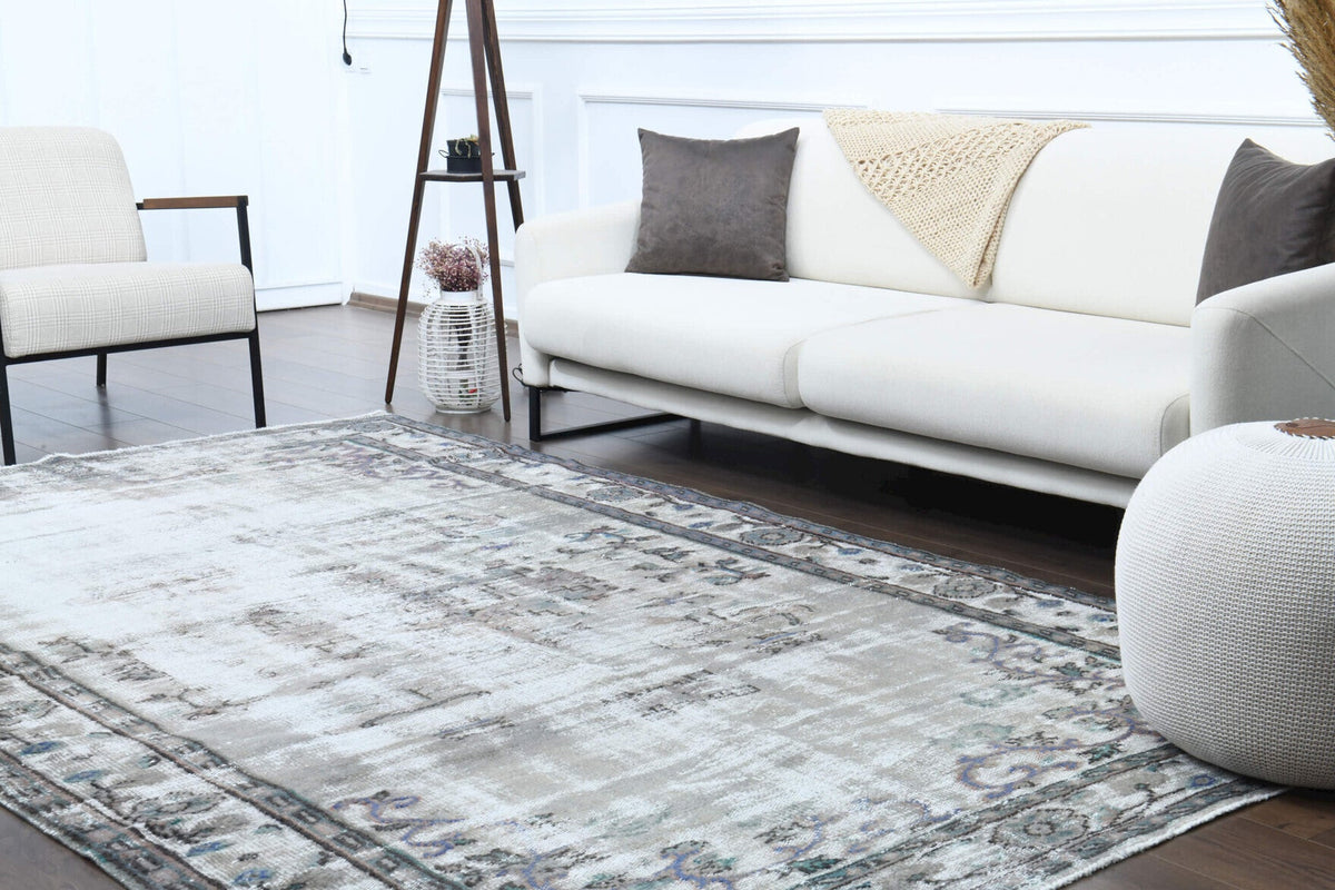 Handmade Antique Oushak Area Rug