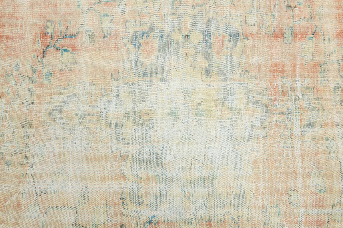 El yapımı vintage halı 183x274 cm oryantal desenli yün - mekan görünümü