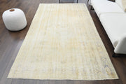 El yapımı vintage halı 173x287 cm soyut desenli yün - detay görünümü