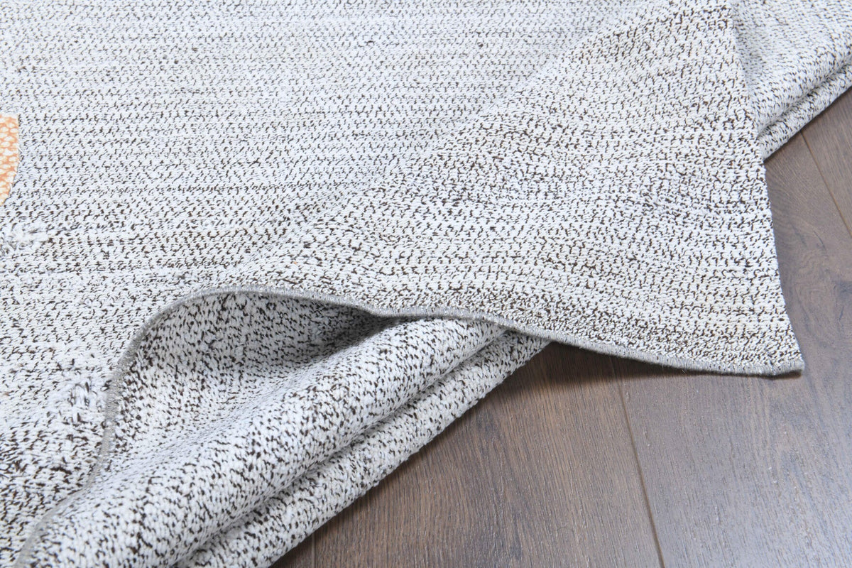 El yapımı vintage halı 135x226 cm düz desenli yün - desen detayı