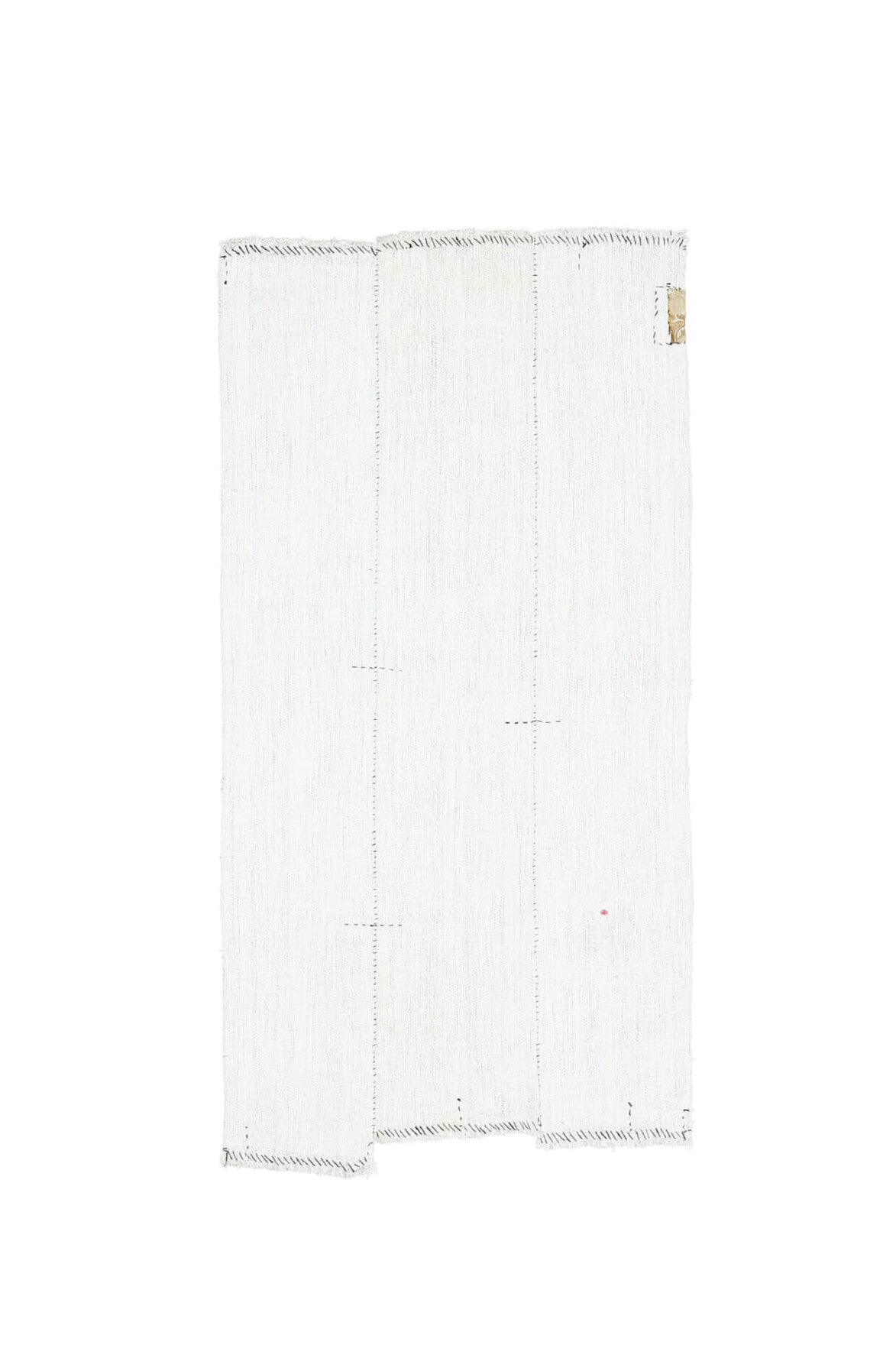El yapımı vintage yolluk 102x211 cm düz desenli yün - üstten görünüm