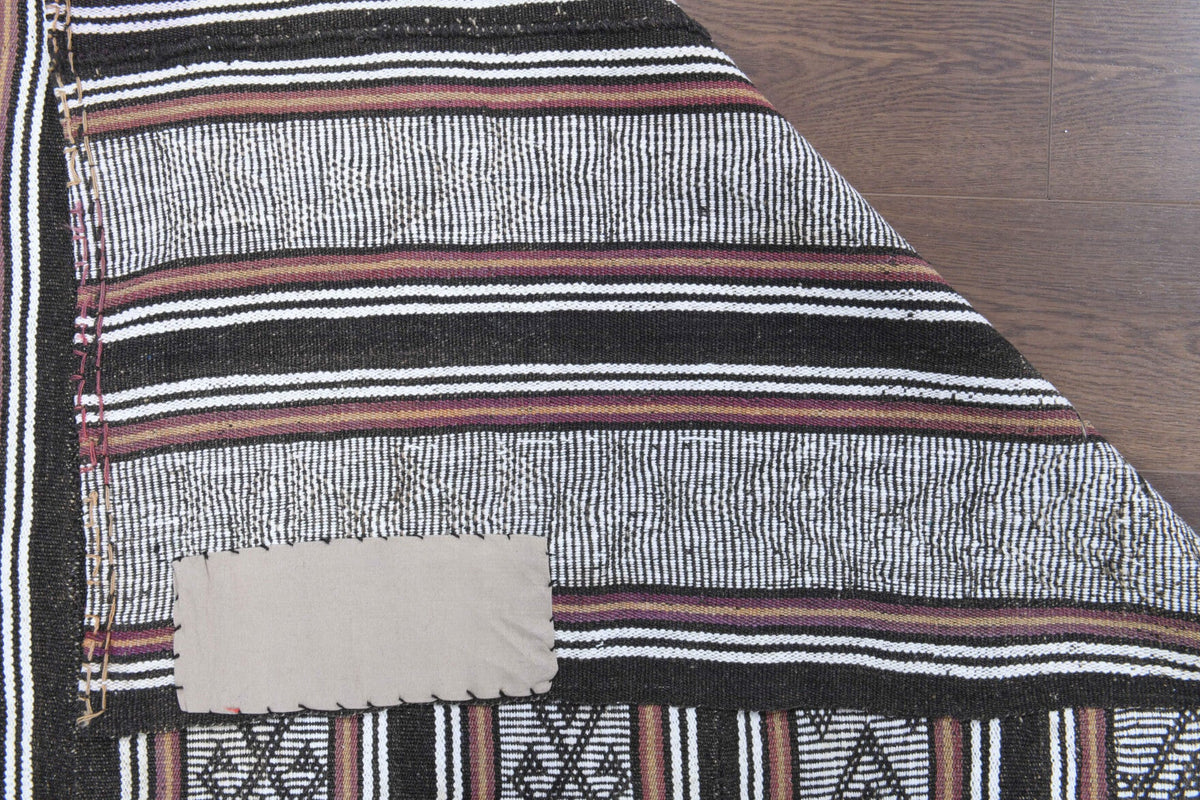 El yapımı vintage halı 178x211 cm i̇kat desenli yün - farklı açıdan görünüm