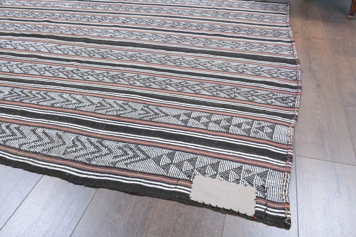 El yapımı vintage halı 178x211 cm i̇kat desenli yün - desen detayı