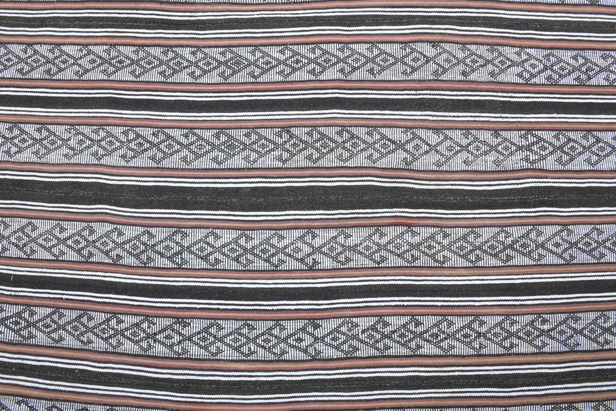 El yapımı vintage halı 178x211 cm i̇kat desenli yün - üstten görünüm