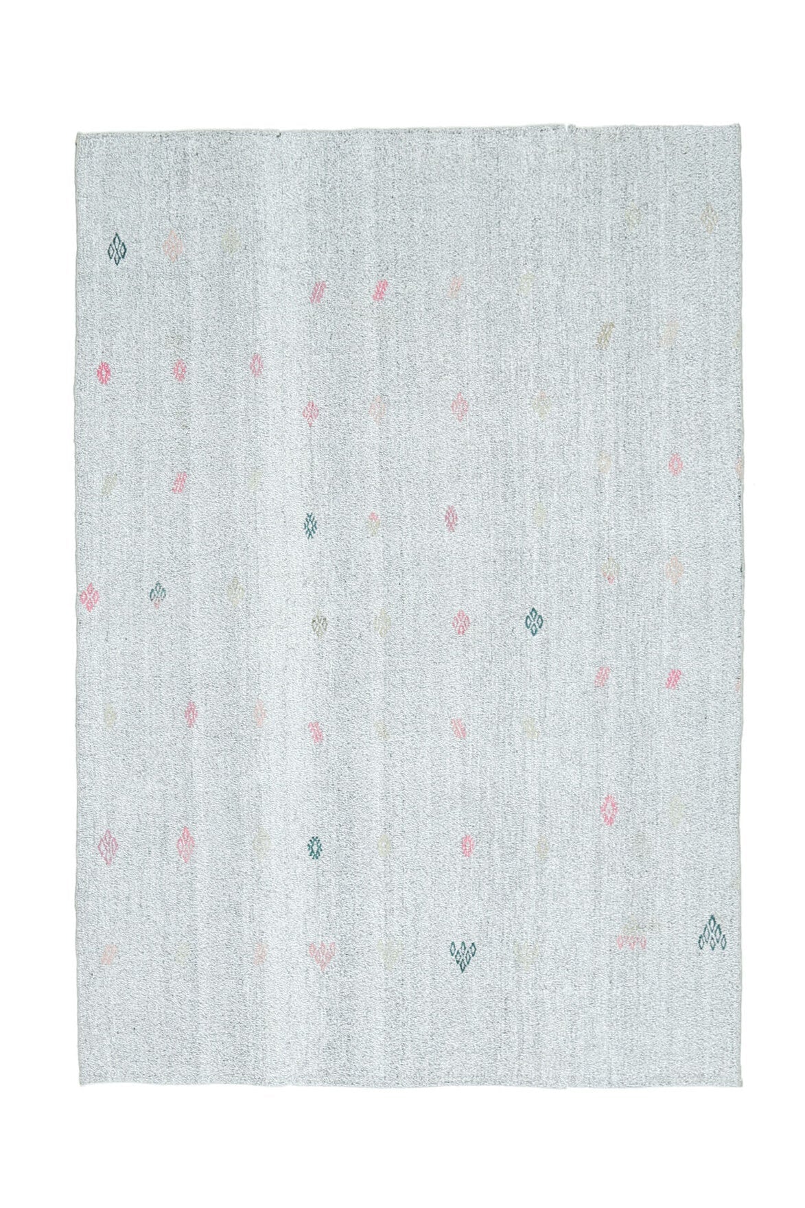 El yapımı vintage halı 157x229 cm düz desenli yün
