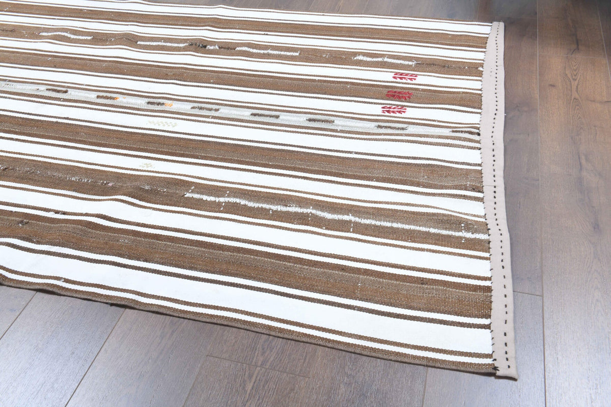 Handmade Vintage Flatweave Rug