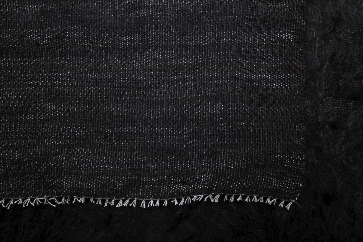 Handmade Vintage Black Kilim Rug