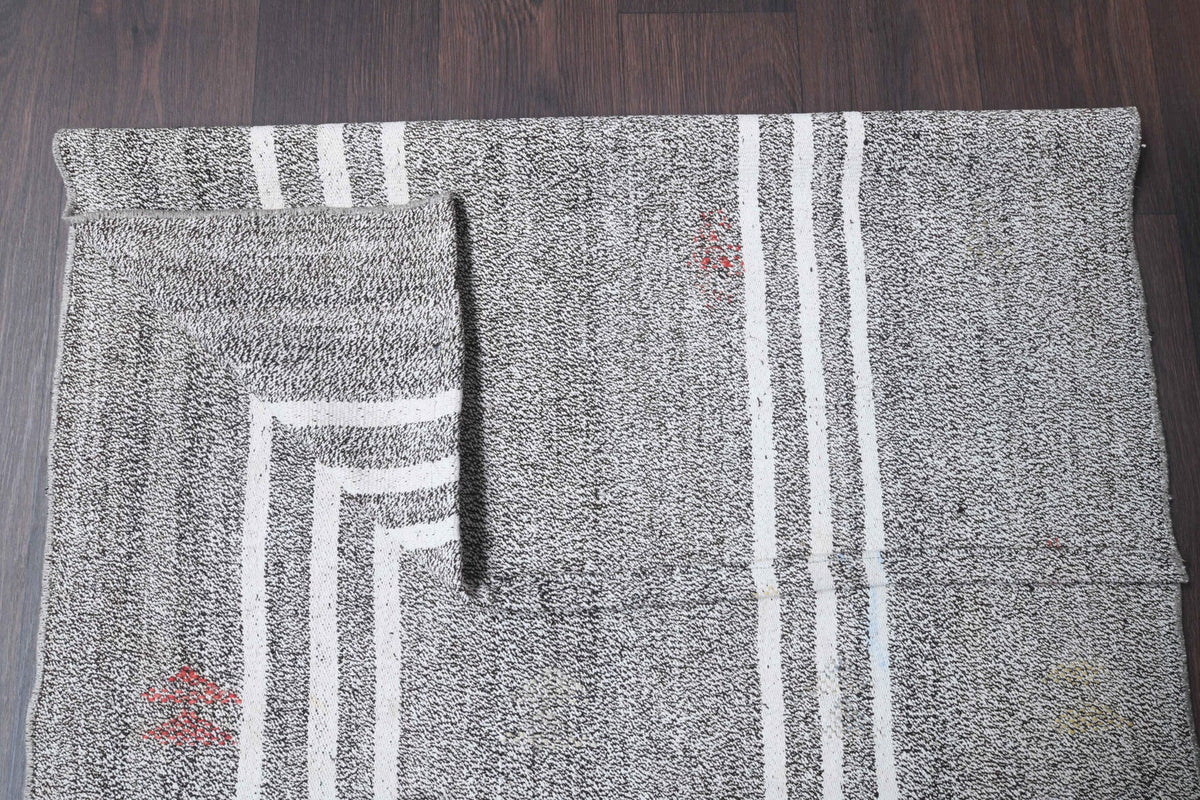 El yapımı vintage halı 94x170 cm çizgili desenli yün - farklı açıdan görünüm