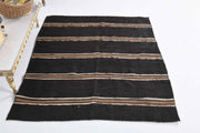 1960'lardan Anadolu kökenli ikat desenli el dokuma vintage kilim, 123x150 cm