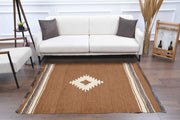 1960'lardan Anadolu kökenli madalyonlu el dokuma vintage kilim, 139x185 cm