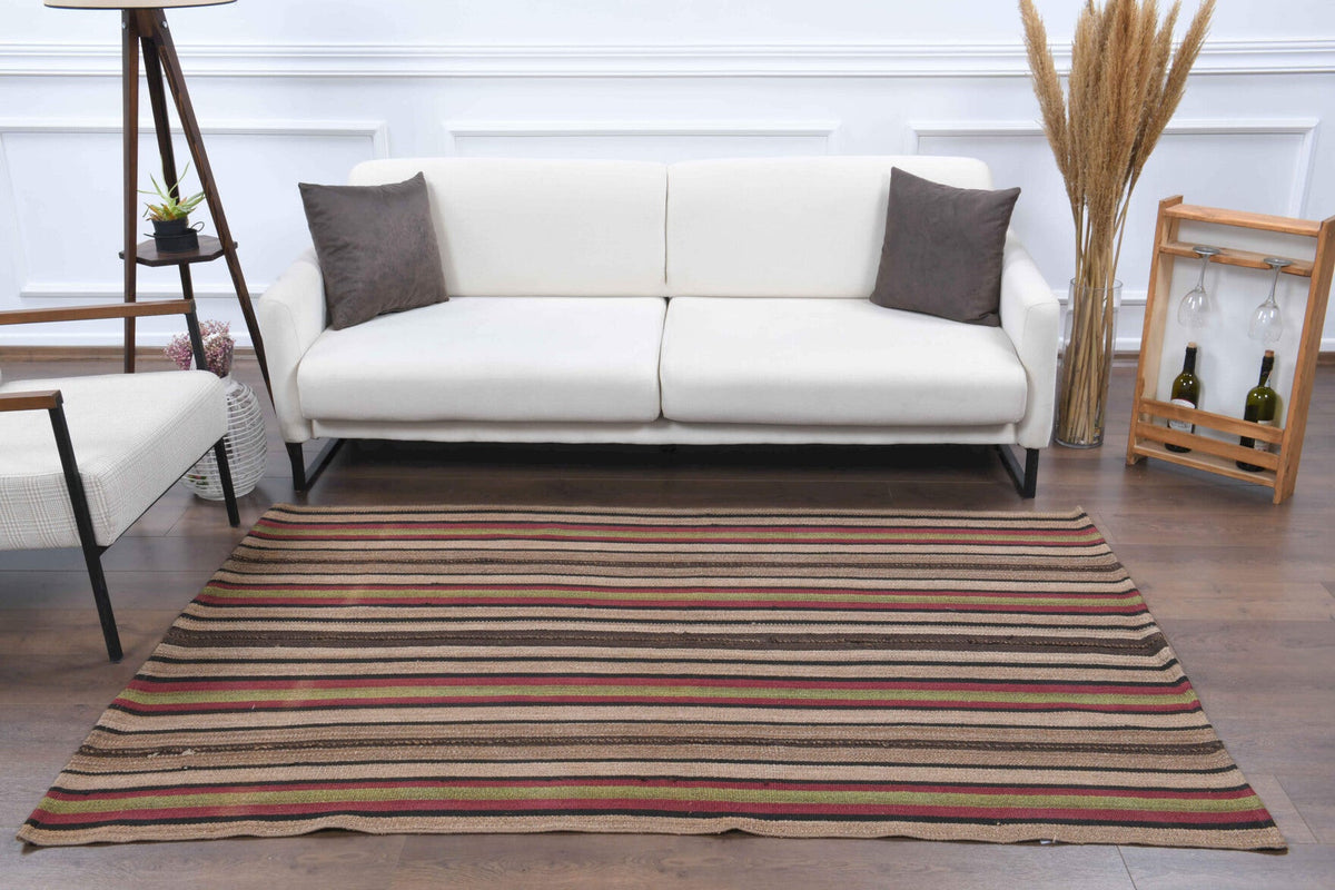Striped Kilim Handmade Vintage Rug