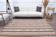 1960'lardan Anadolu kökenli çizgili el dokuma vintage kilim, 166x230 cm