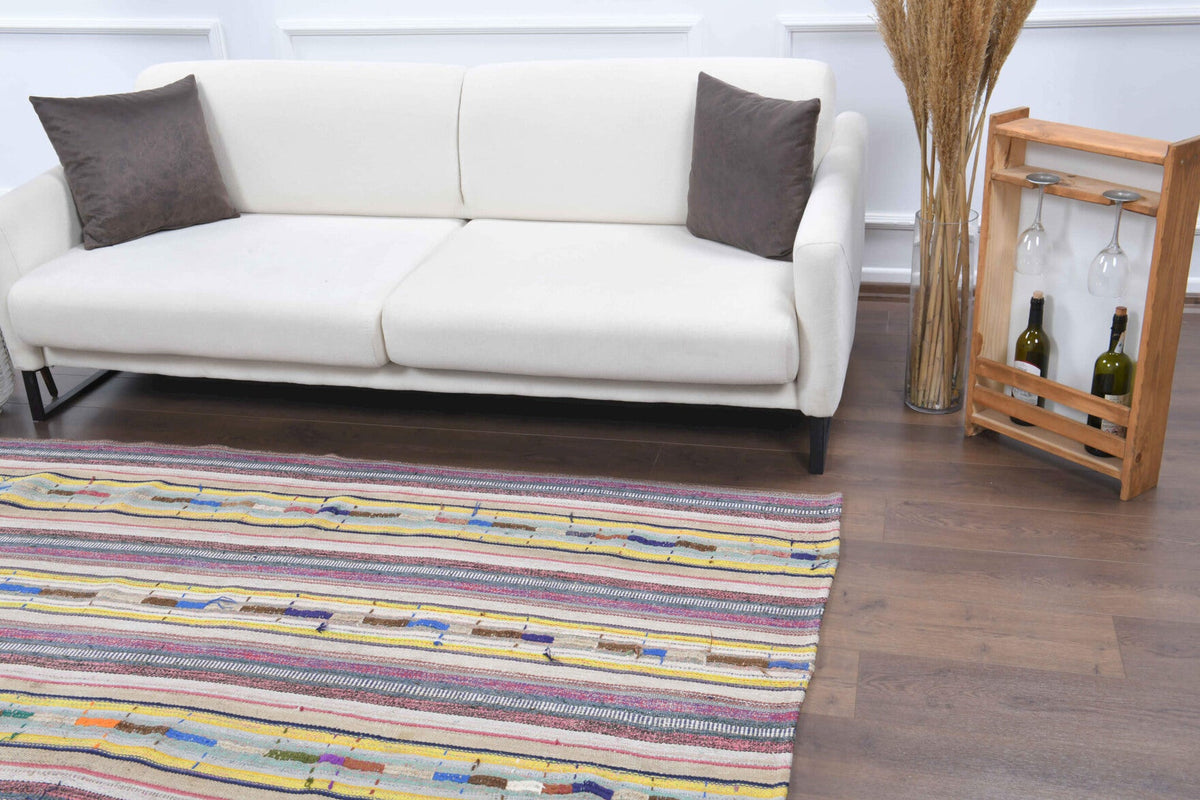Colorful Handmade Vintage Kilim Rug