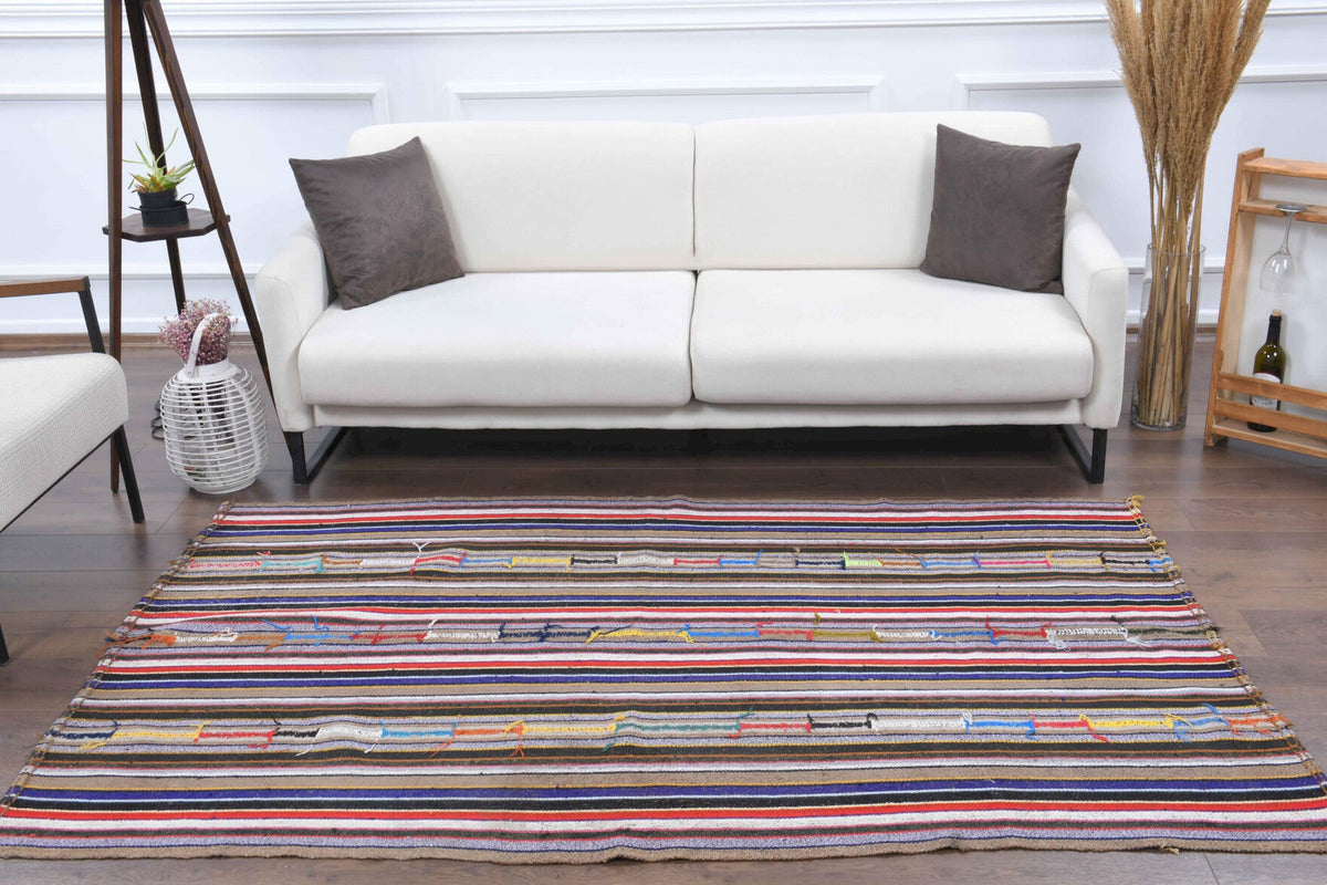 Colorful Handmade Vintage Kilim Rug