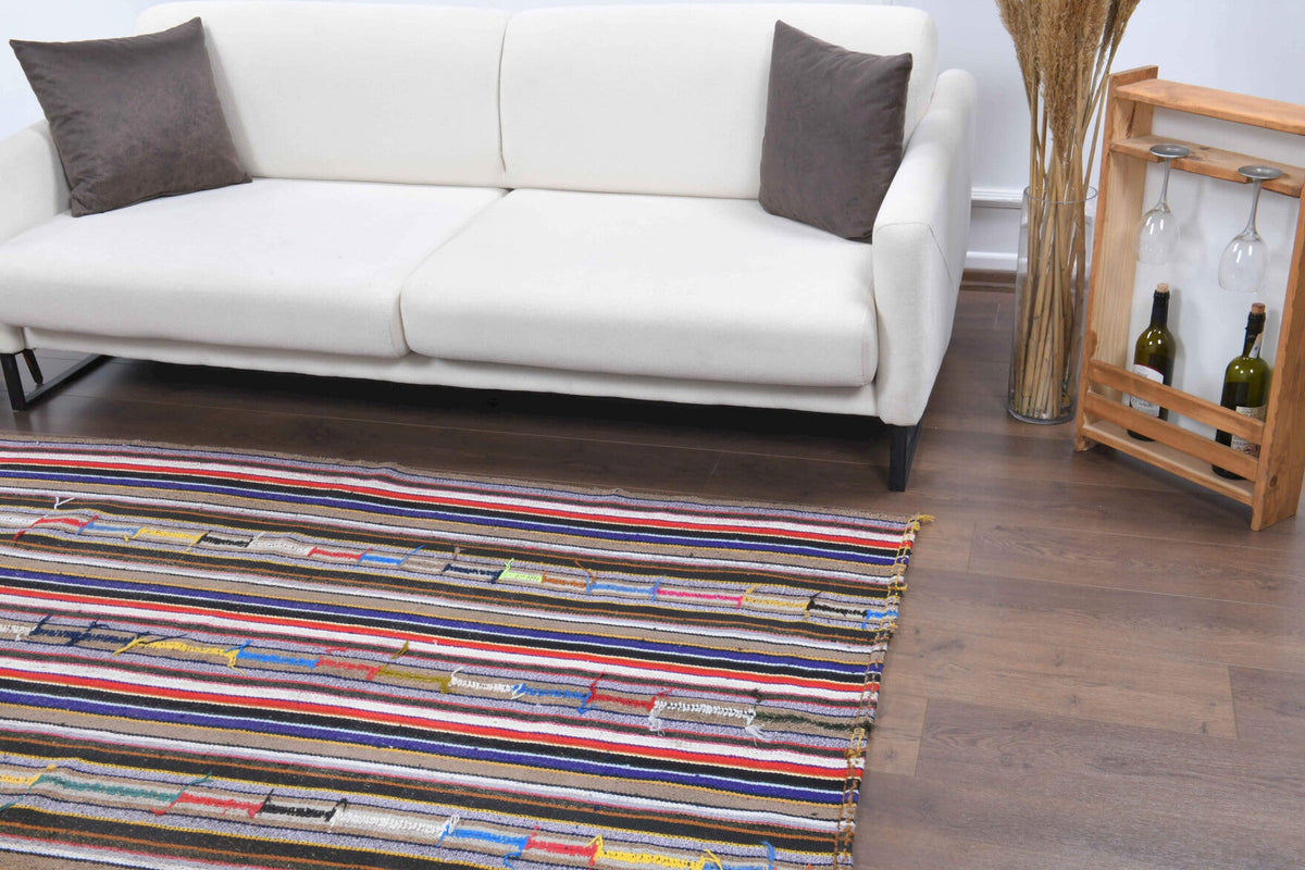 Colorful Handmade Vintage Kilim Rug