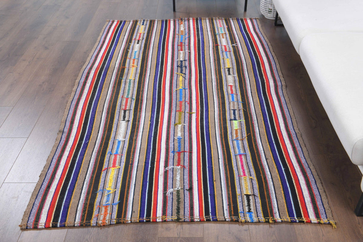 Colorful Handmade Vintage Kilim Rug