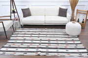 1960'lardan Anadolu kökenli çizgili el dokuma vintage kilim, 162x230 cm
