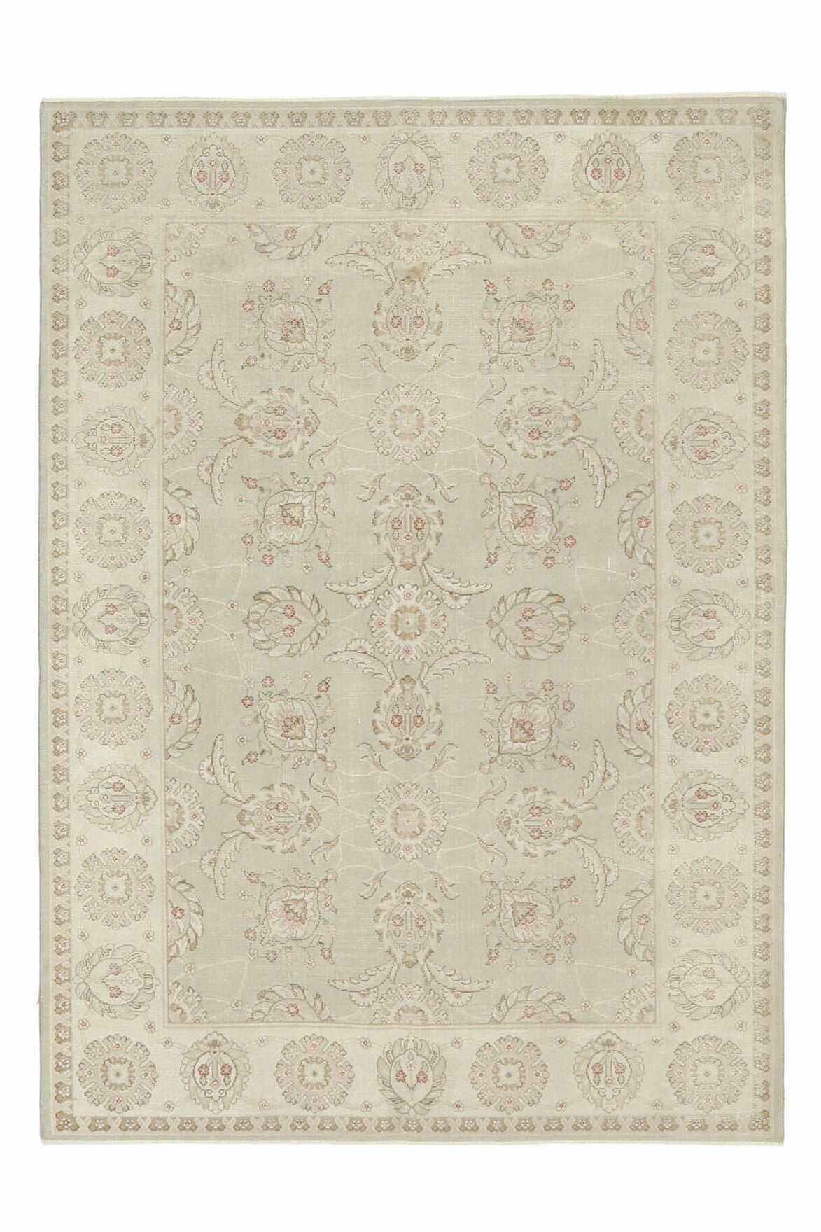 Bohemian Neutral Handmade Vintage Rug