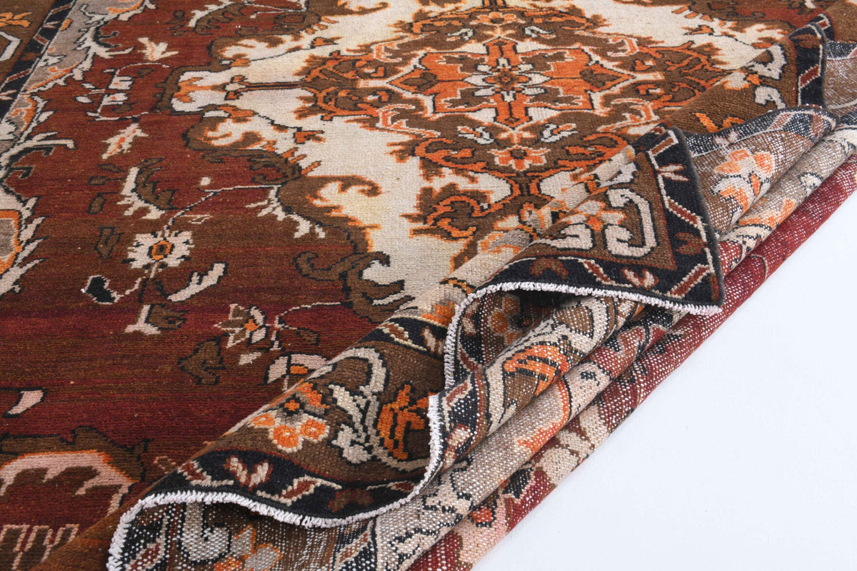 Red to Brown - Handmade Vintage Anatolian Rug
