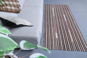 1960'lardan Anadolu kökenli çizgili el dokuma vintage kilim, 101x207 cm
