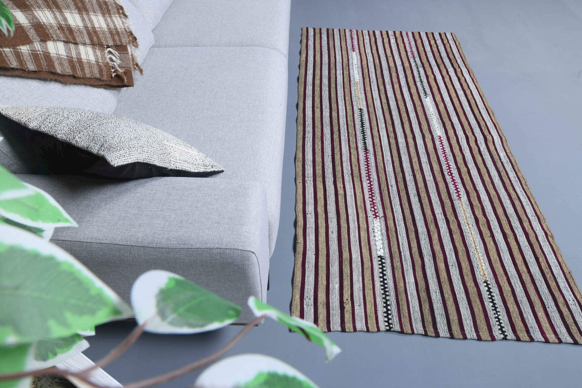 Handmade Vintage Kilim Runner Rug