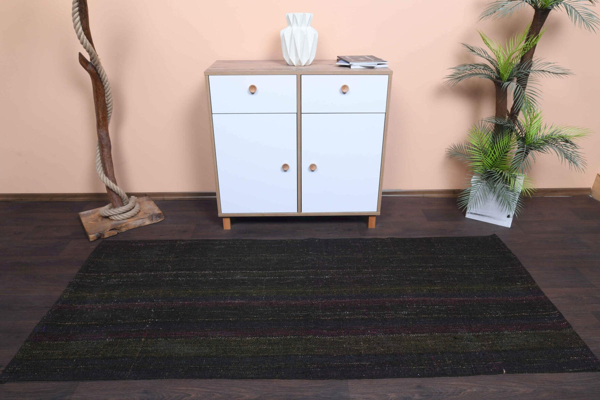 El yapımı vintage yolluk 97x231 cm düz desenli yün - desen detayı