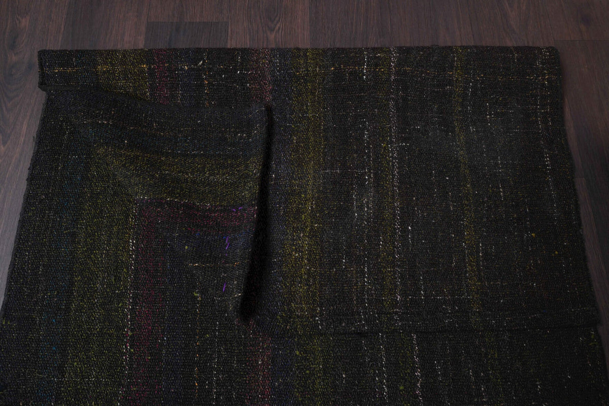 El yapımı vintage yolluk 97x231 cm düz desenli yün - üstten görünüm