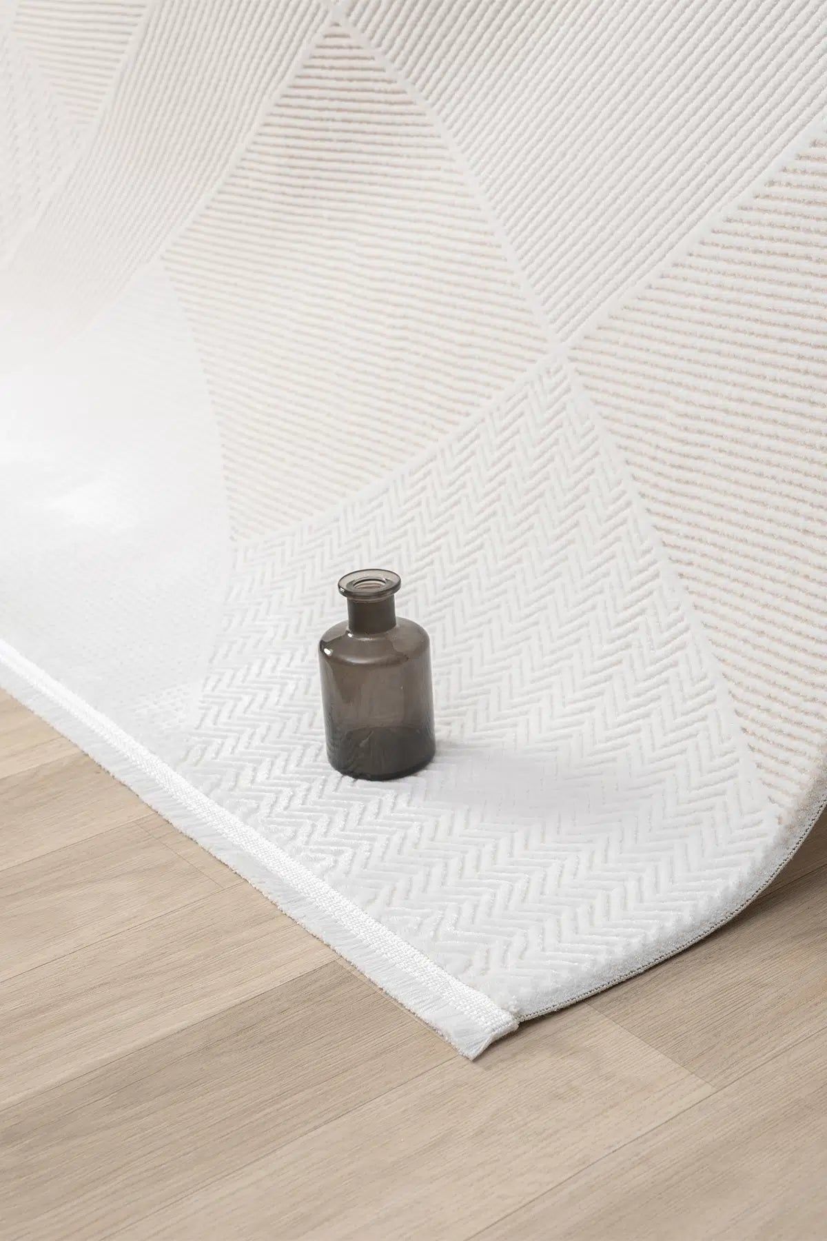Bej Modern Desenli Lüks Halı - 0557BL