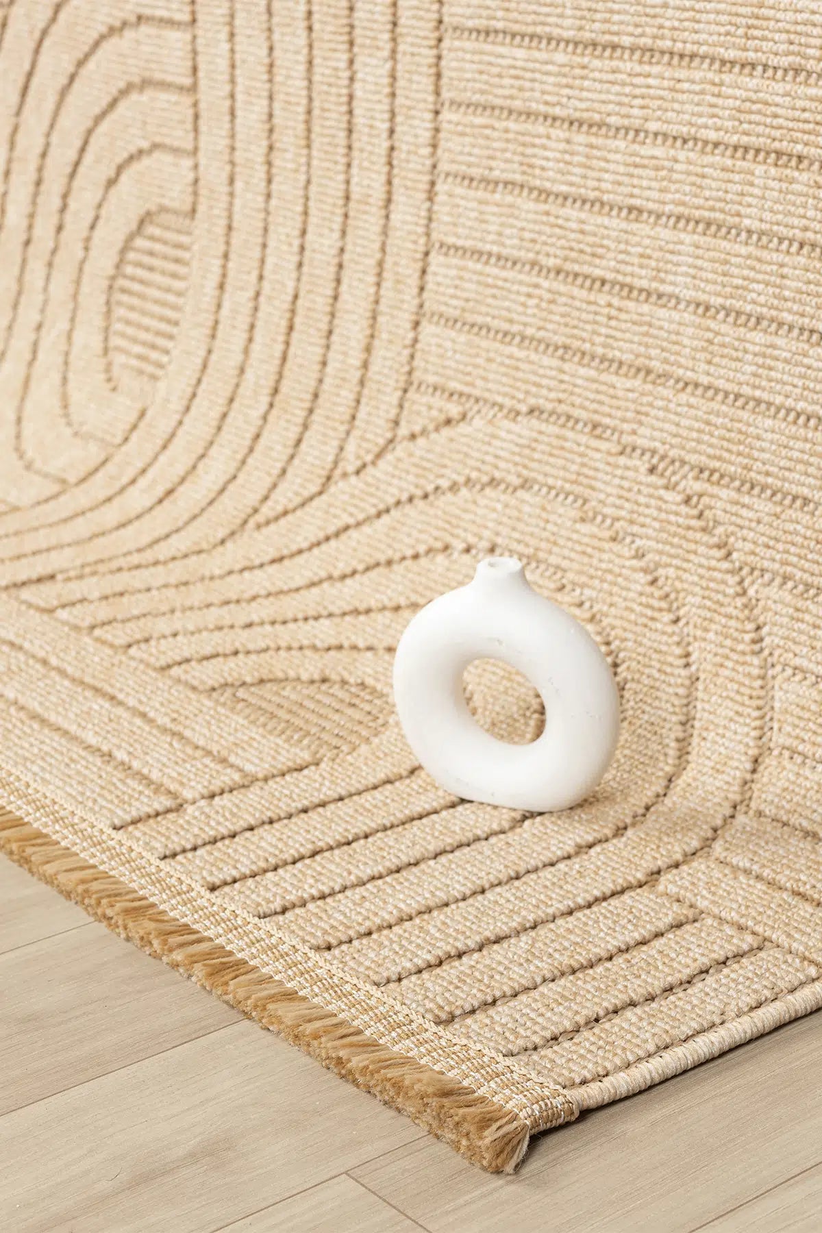 Bej Bukle Dokulu Sade Modern Halı 623BL – 160x230cm ebat